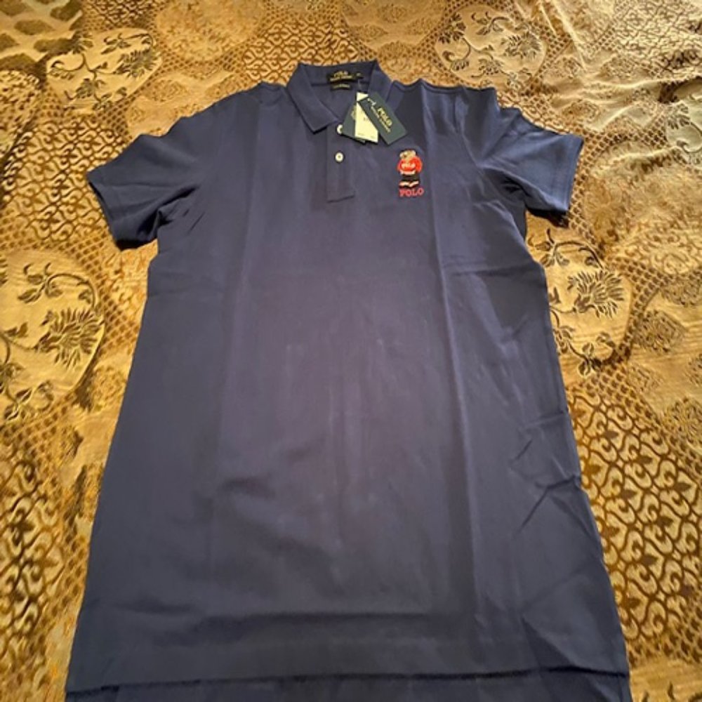 Polo Ralph Lauren "Bear" Men's Collared Shirt - Royal Blue